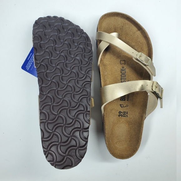 Birkenstock Metallic Gold Mayari Sandals - Picture 3 of 4